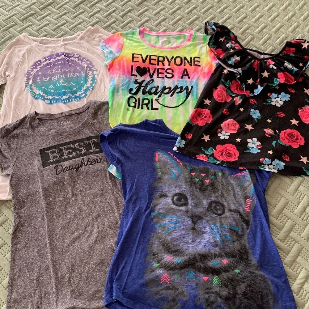 Justice girls tops size 10